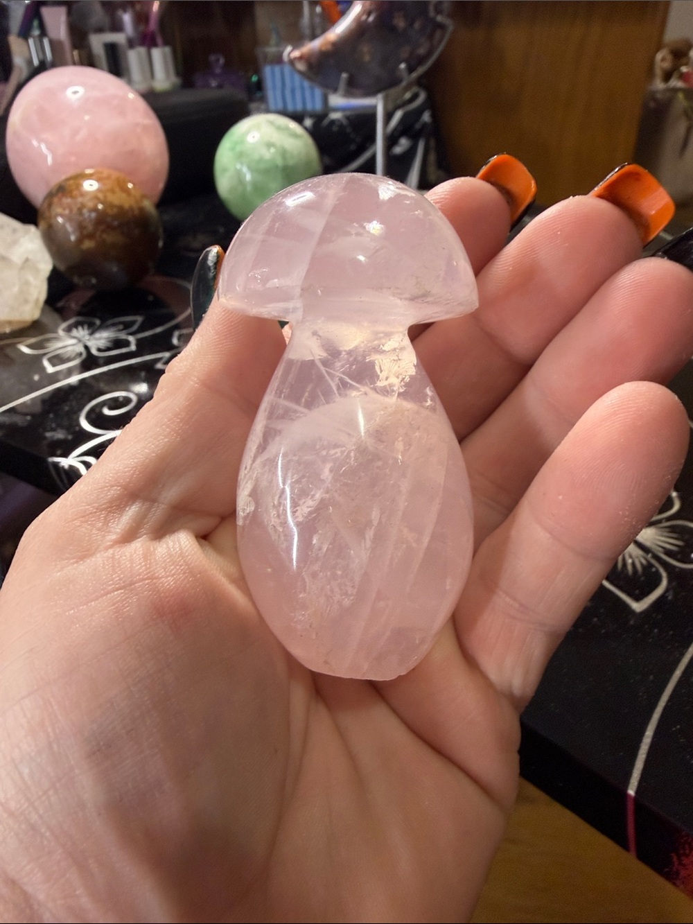 Rose Quartz Mushroom Crystal NEW WITHOUT TAGS